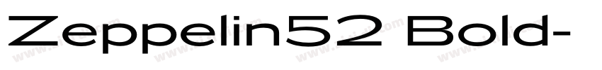 Zeppelin52 Bold字体转换